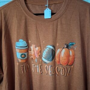 SOLD***🌟Source Unknown Brown Graphic Tee - Short Sleeve 4X PTP 28"